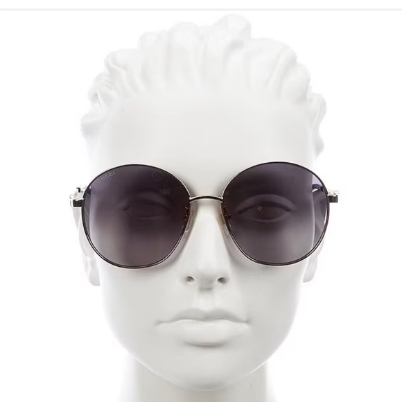 NWT Gucci round metal sunglasses with detachable chain strap - Picture 9 of 9